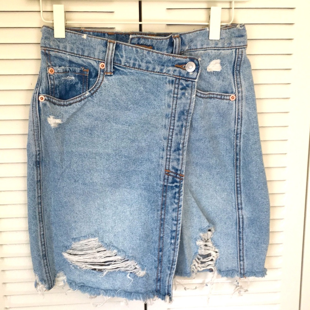 Free people denim skirt